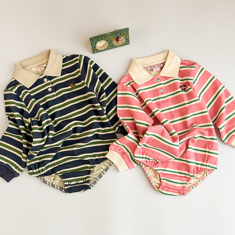 Little现货 丹麦Konges Slojd FW25秋冬男女宝polo领包屁衣