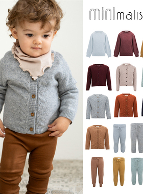 3件5折Little现货丹麦minimalisma FW25男女童羊绒开衫毛衣裤子
