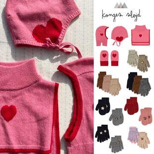 Slojd 丹麦Konges FW25儿童针织手套帽子脖套保暖 Little现货 85Z