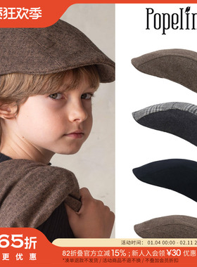 65Z Little现货 西班牙popelin FW25秋冬男宝前进帽西装帽学院风