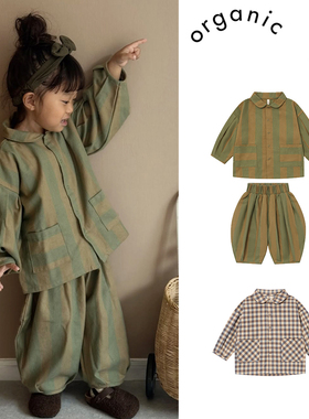 7Z 补Little英国organic zoo FW25秋冬男女宝衬衫外套萝卜裤长裤