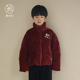 Little满呐FW25冬中式 拜年服飞马刺绣丝绒羽绒服男女童保暖外套裤