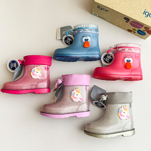 可爱卡通雨鞋 85Z FW25儿童雨鞋 西班牙IGOR 防滑靴 Little现货