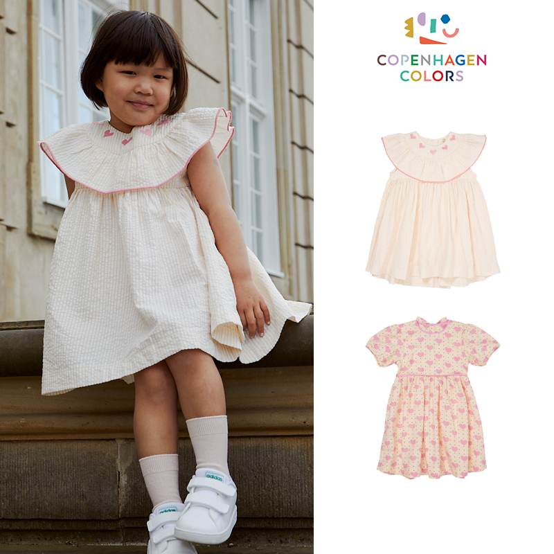 54 Little现货Copenhagen Colors SS25春夏女宝有机棉仙女连衣裙
