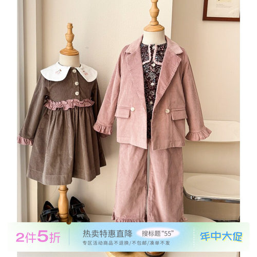 55 Little现货拉脱维亚hebe FW25女宝宝西装外套衬衫上衣长裤
