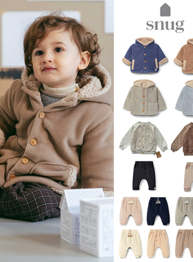 7Z现货Little葡萄牙snug FW25秋冬男女宝儿童灯芯绒夹克外套裤子