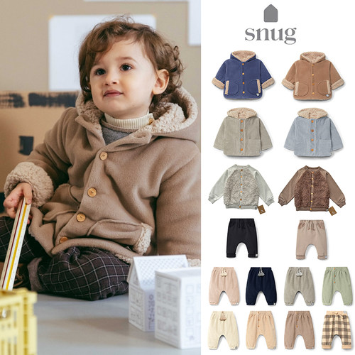 6Z现货Little葡萄牙snug FW25秋冬男女宝儿童灯芯绒夹克外套裤子
