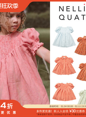 54 Little家英国Nellie Quats SS24春夏女宝宝亚麻碎花连衣裙