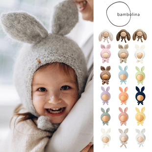 85Z补Little现货bambolina 儿童宝宝手工羊毛帽兔耳帽长耳帽 FW25