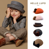FW25秋冬儿童羊毛贝雷帽小礼帽 lupo Little现货 意大利hello