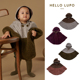 lupo Little现货意大利hello FW25秋冬毛呢儿童连帽斗篷保暖