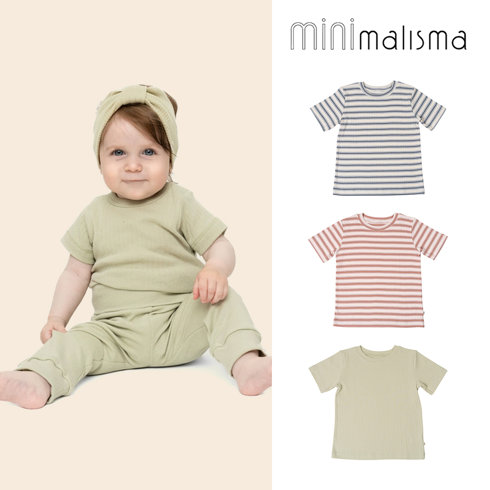 7Z Little家现货 丹麦minimalisma SS24宝宝有机棉短袖T恤