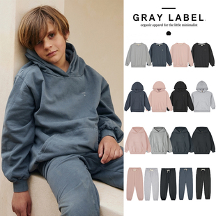 Little荷兰gray 卫衣裤 label 色有机棉长袖 FW25儿童中性经典 85Z