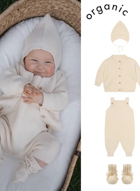 85Z Little英国organic zoo FW25新生儿宝宝开衫背带裤帽子袜套