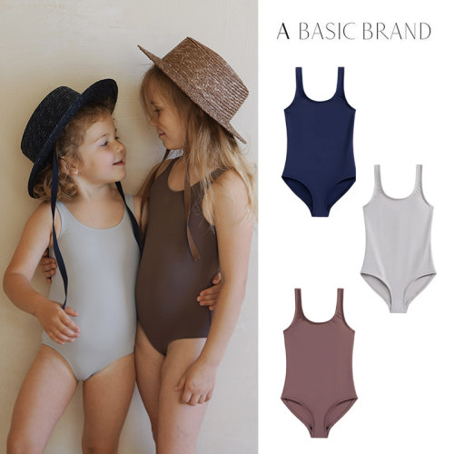 7Z Little现货波兰A BASIC BRAND SS26女童连体泳衣速干高弹防晒