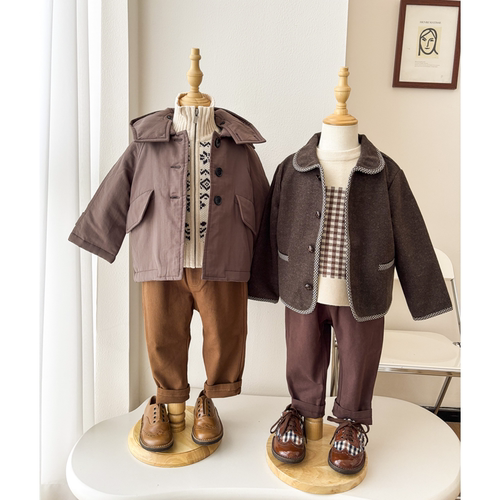 3件5折Little现货 日本Petitmig FW25秋冬男女宝夹克外套风衣