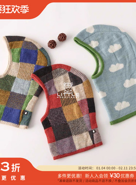 5件3折 Little家  美国oeuf FW22 秋冬儿童针织羊毛开衫防风帽