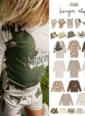 5Z Little丹麦Konges slojd SS25男宝连体泳衣泳裤鞋帽子