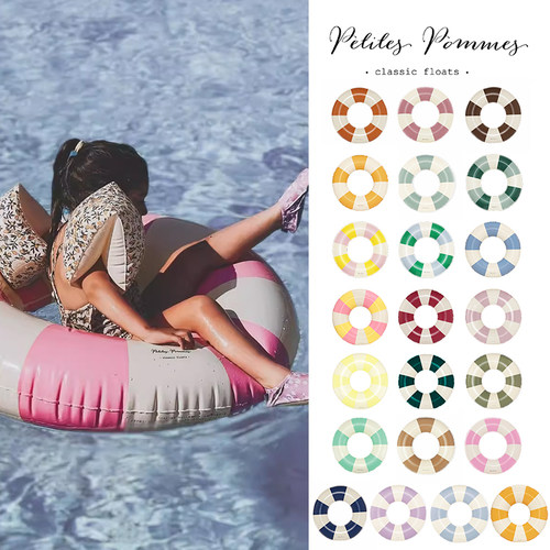 Little现货丹麦Petites Pommes SS25成人大童复古90cm游泳圈