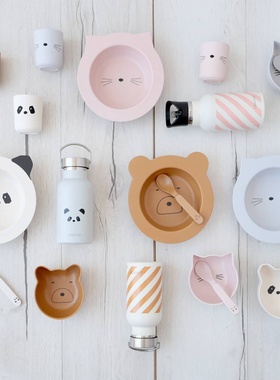 Little 丹麦 liewood FW23儿童宝宝辅食餐具餐盘餐勺套装硅胶