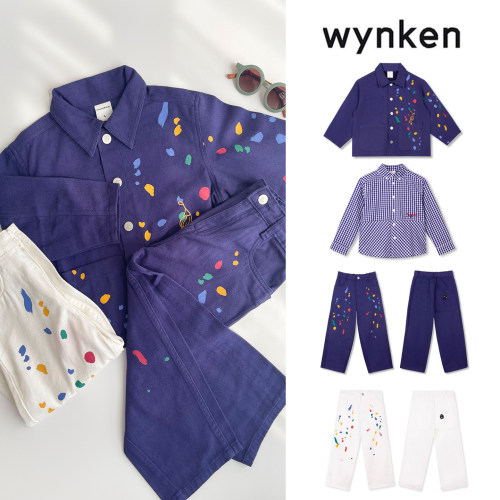 新Little家现货 Wynken FW26秋冬儿童泼墨牛仔夹克外套牛仔裤
