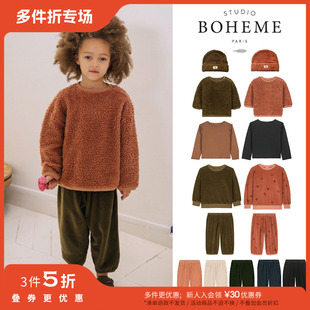 FW24秋冬儿童灯芯绒卫衣裤 帽子 法国boheme 3件5折Little家现货