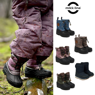 line mikk FW25儿童加绒保暖防滑雪地靴棉靴 Little家现货 85Z