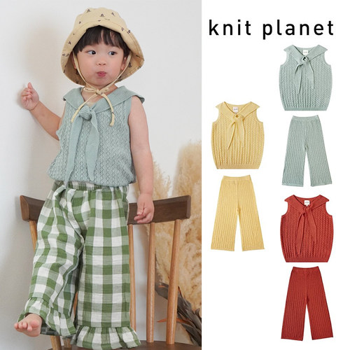 6Z Little现货英国 knit planet SS26女宝宝系带针织上衣背心裤子