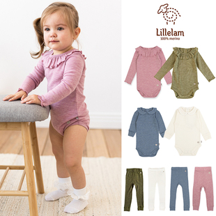 FW25秋冬羊毛儿童包屁衣打底裤 挪威Lillelam Little现货 85Z