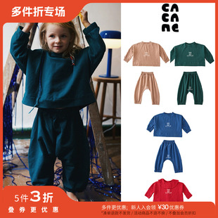 5件3折 FW23秋冬儿童中性纯色卫衣卫裤 运动裤 Little波兰cacane
