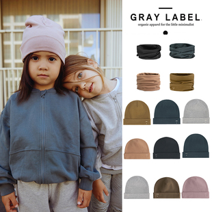 label 荷兰gray FW25秋冬儿童有机棉帽子保暖围巾 Little现货 85Z