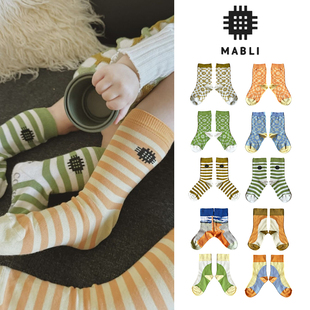 SS24春夏儿童宝宝条纹短袜长袜 英国mabli Little家现货