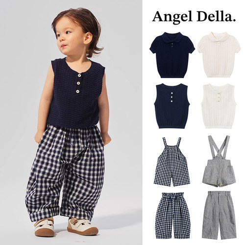 特惠直降 Little日本Angel della SS26儿童针织背心polo衫背带裤