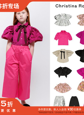 3件5折 Little现货Christina Rohde SS25女宝小飞袖上衣半裙长裤