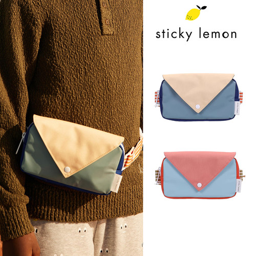 Little家 荷兰Sticky Lemon FW25秋冬儿童中性拼色腰包斜挎收纳包