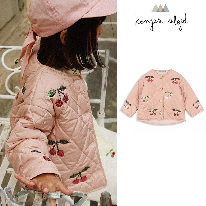 Little现货 丹麦Konges slojd SS26春夏女宝绗缝亮片樱桃夹克外套,童装/婴儿装/亲子装,普通外套,淘宝优惠券,粉丝福利购,淘宝优惠卷