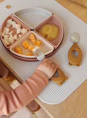 8Z Little 丹麦 liewood FW23秋冬宝宝辅食餐具硅胶勺子叉子套装