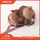 5件3折 Little日本melt纯手工小众男女童透气百搭兔耳朵帽遮阳帽