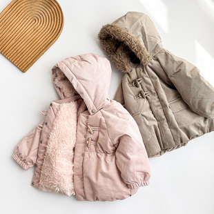 FW25男女宝宝加绒加厚牛角扣棉服夹克 丹麦WHEAT 85Z Little现货