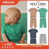 Little家现货荷兰gray label SS24春夏小月龄宝宝薄款 T恤裤