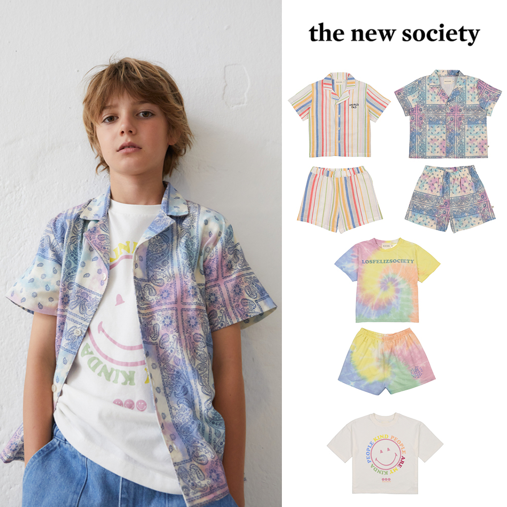 54 Little家现货the new society SS24男女宝宝休闲T恤衬衫裤子