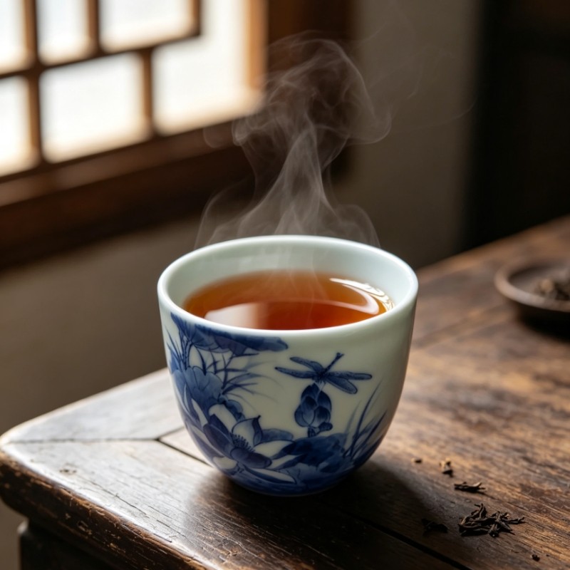 景德镇青花陶瓷功夫茶杯釉下彩手绘专用杯个人主人杯品茗杯茶具