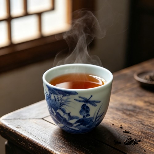 景德镇青花陶瓷功夫茶杯釉下彩手绘专用杯个人主人杯品茗杯茶具