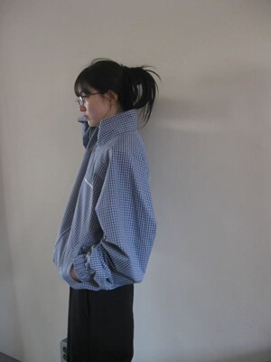 现货PREON自制smooth同款两面穿格纹立领拉链夹克外套