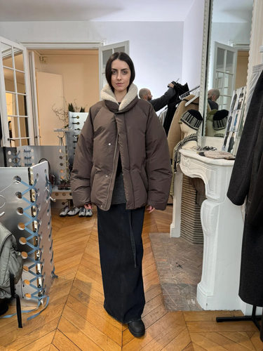 现货PREON工厂自制冬季新款毛领设计宽松休闲轻型羽绒服外套LC