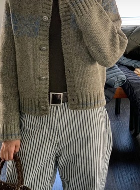 现货PREON工厂自制秋冬新款高级感杂色北欧雪花针织开衫urbanic