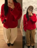 现货PREON工厂自制秋冬新款 冬日氛围感翻领拉链毛衣开衫 smooth