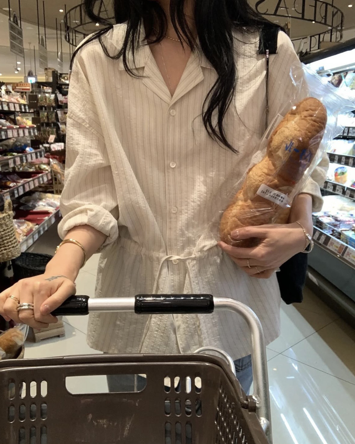 PREON工厂自制春夏新款休闲松弛感翻领长袖系带纽扣衬衫modest风