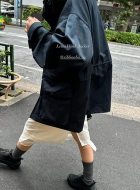 一周PREON工厂自制秋冬新款通勤百搭经典款抽绳工装外套ribbonbit