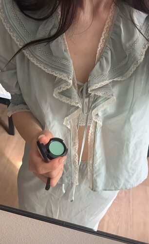 现货PREON自制松弛感度假风荷叶边衬衫长半裙套装fletta同款